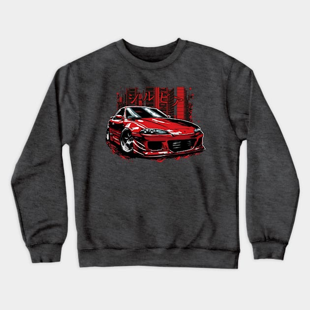 Silvia S15 Racing Design Crewneck Sweatshirt by Kid Relic